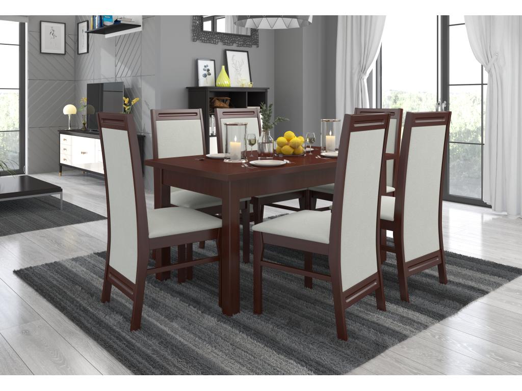 Chaise en tissu marron