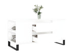 Table basse en bois d'ingénierie blanc, 102 x 44,5 x 50 cm