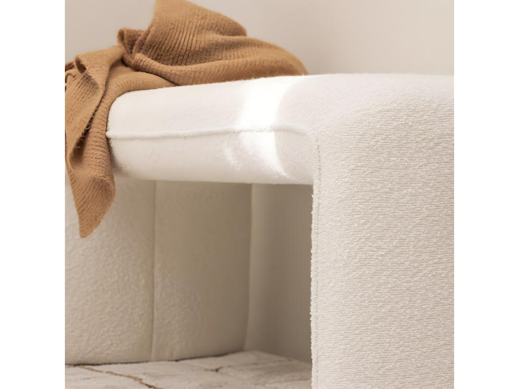 Banc en tissu blanc