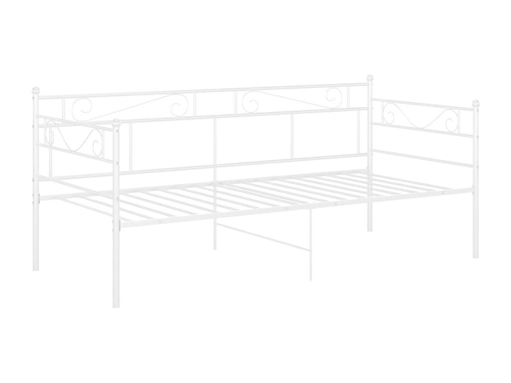 Matelas en métal blanc, 90 x 200 cm - dlz1766570395330