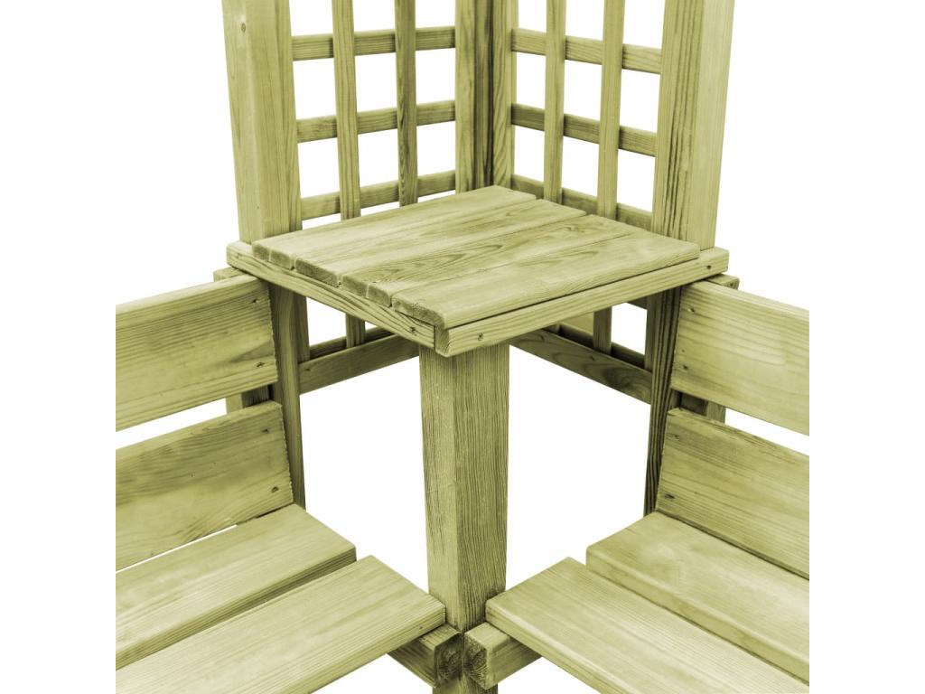 Banc en bois de pin vert