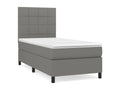 Matelas en tissu gris, 90 x 200 cm