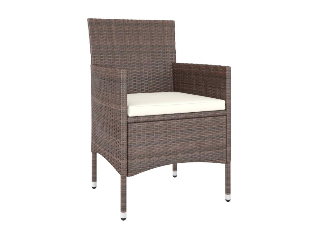 Chaise en résine tressée marron