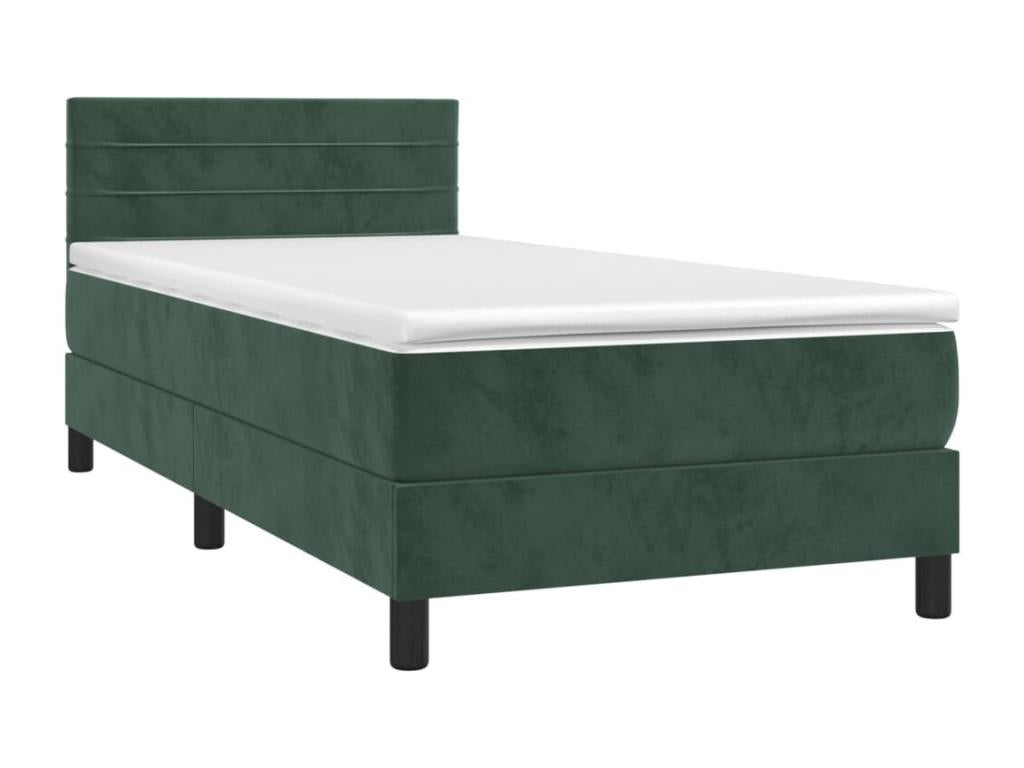 Matelas en velours vert, 90 x 200 cm