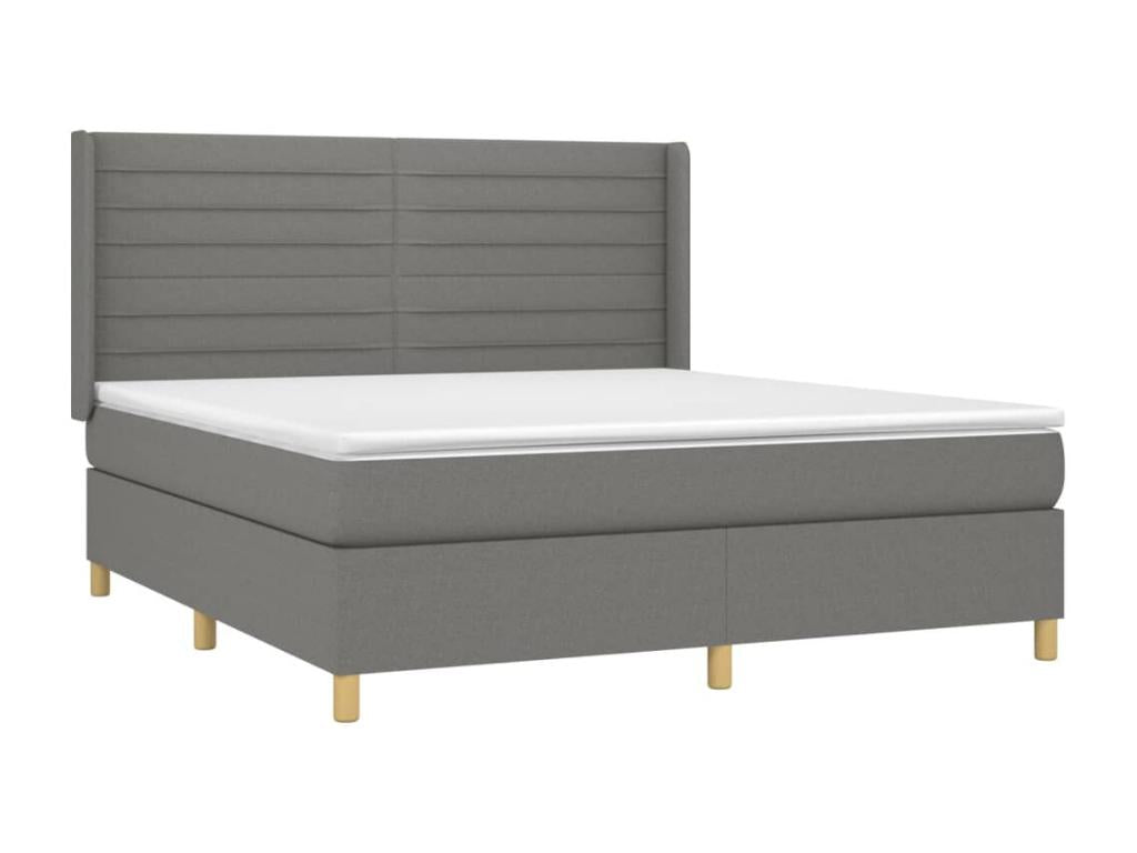 Matelas en tissu gris, 160 x 200 cm