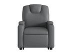 Fauteuil d'appoint en similicuir gris