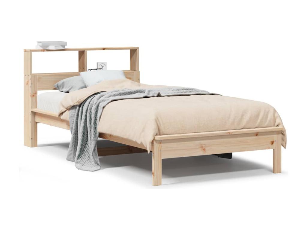 Matelas en bois massif marron, 100 x 200 cm