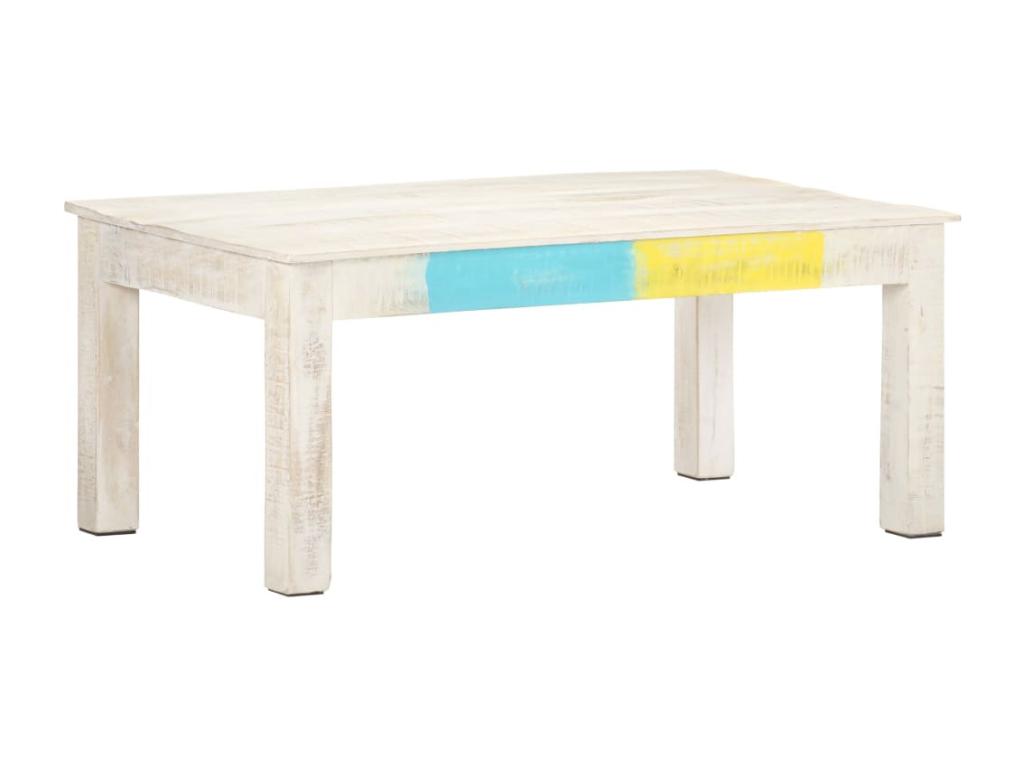 Table basse blanche, 110 x 60 x 45 cm