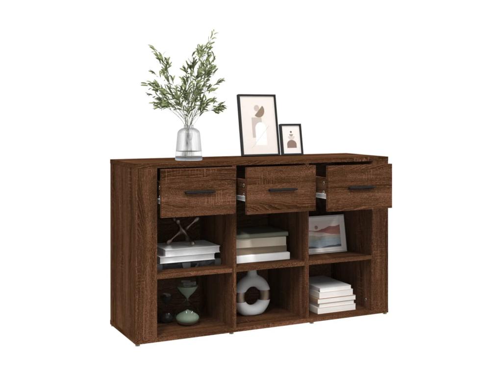 Buffet en bois d'ingénierie brun, 100 x 30 x 59,5 cm