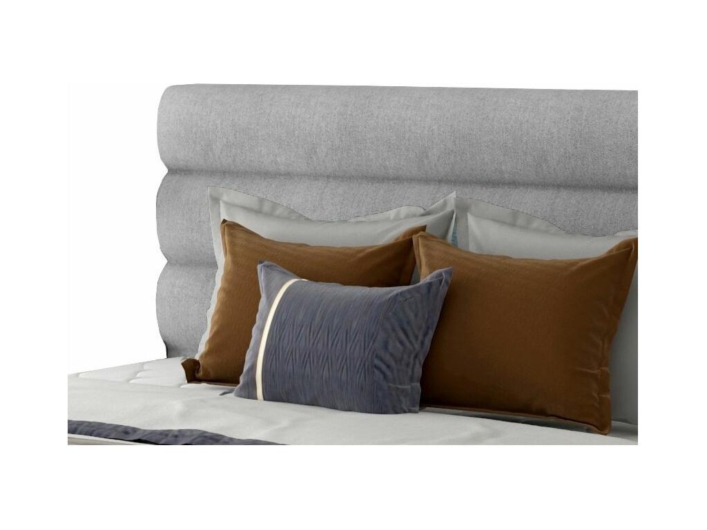 Lit en tissu gris, 200 x 200 cm