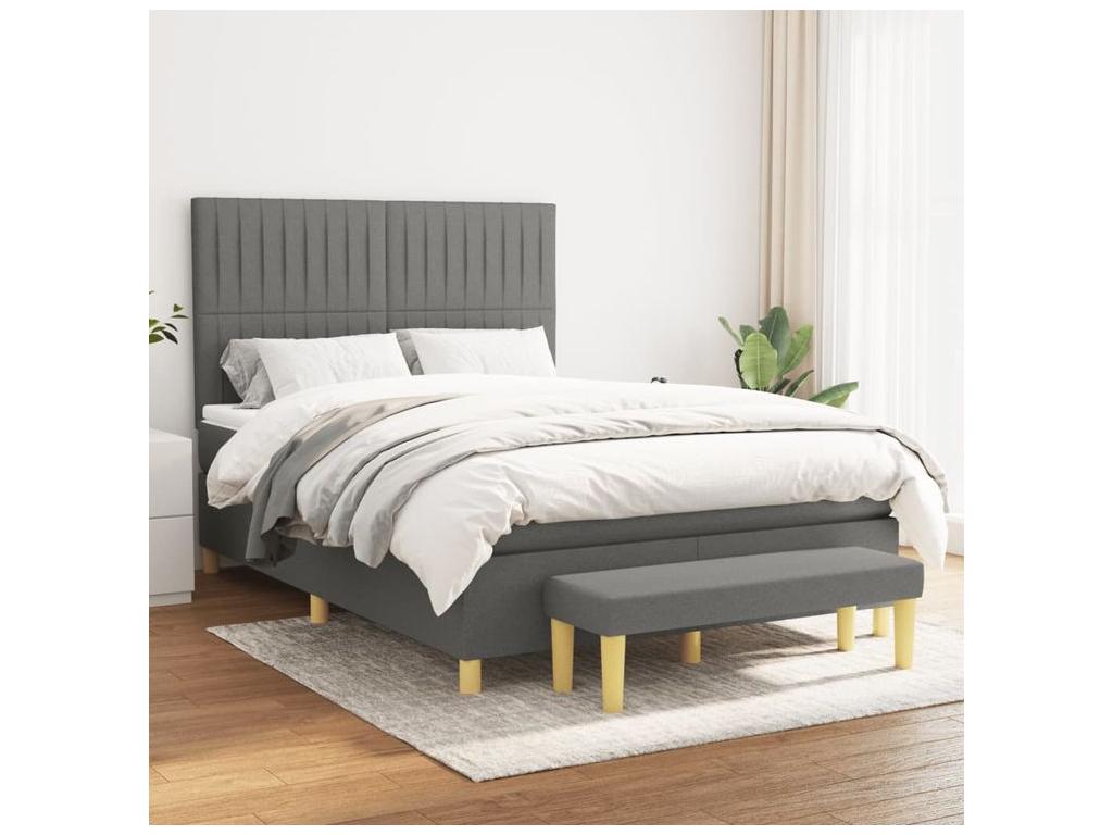 Matelas en tissu gris, 140 x 190 cm
