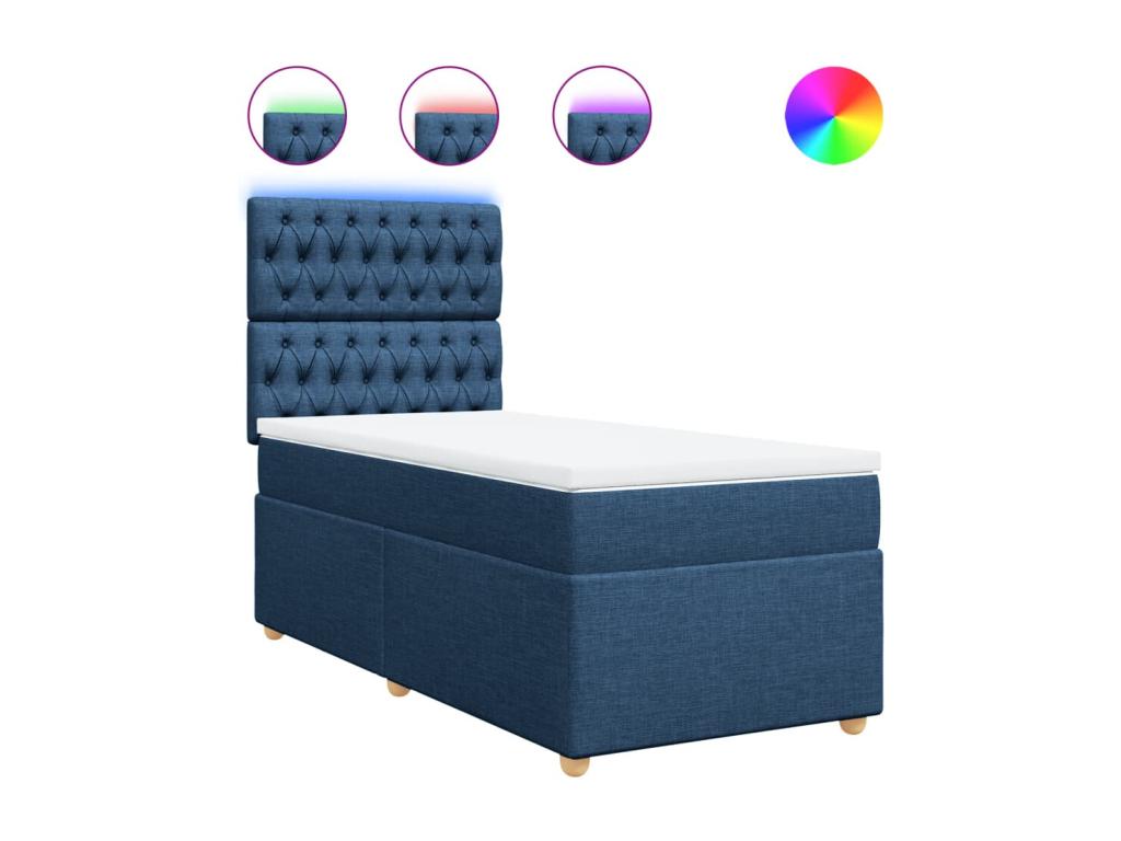 Matelas en tissu bleu, 90 x 200 cm - dlz1766570683892