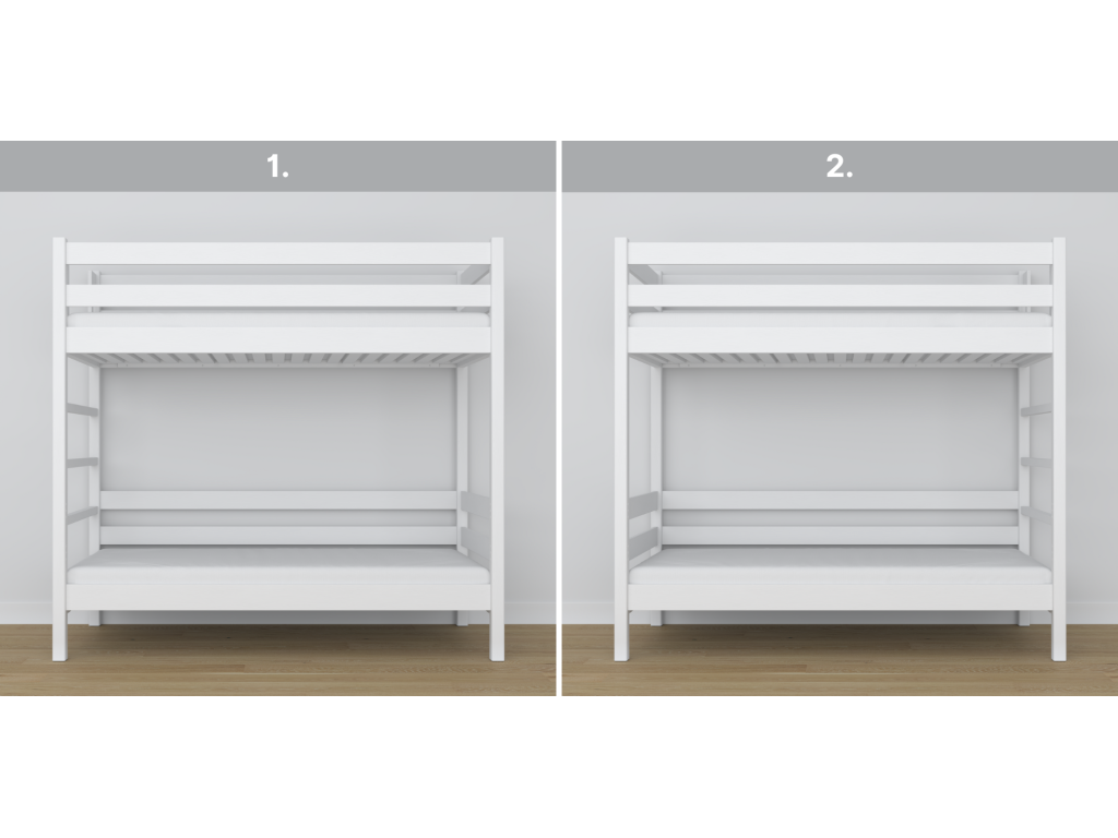 Lit blanc, 90 x 180 cm