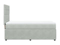 Matelas en velours gris, 80 x 200 cm