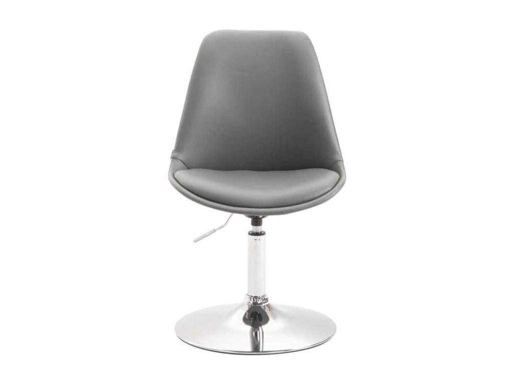 Fauteuil en similicuir gris - dlz1766570382917
