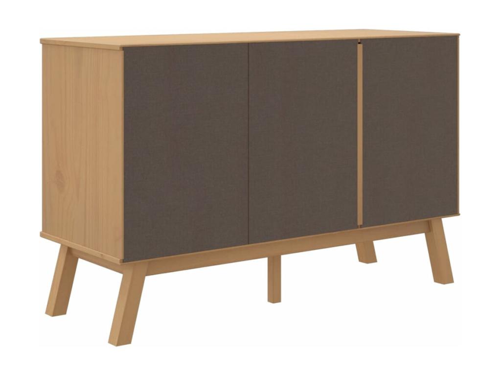 Buffet en bois massif marron, 114 x 43 x 73,5 cm