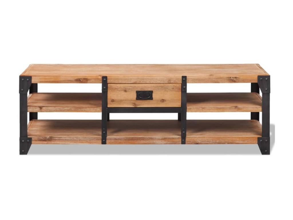 Meuble TV marron, 140 x 40 x 45 cm