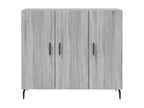 Buffet en bois d'ingénierie gris, 90 x 34 x 80 cm