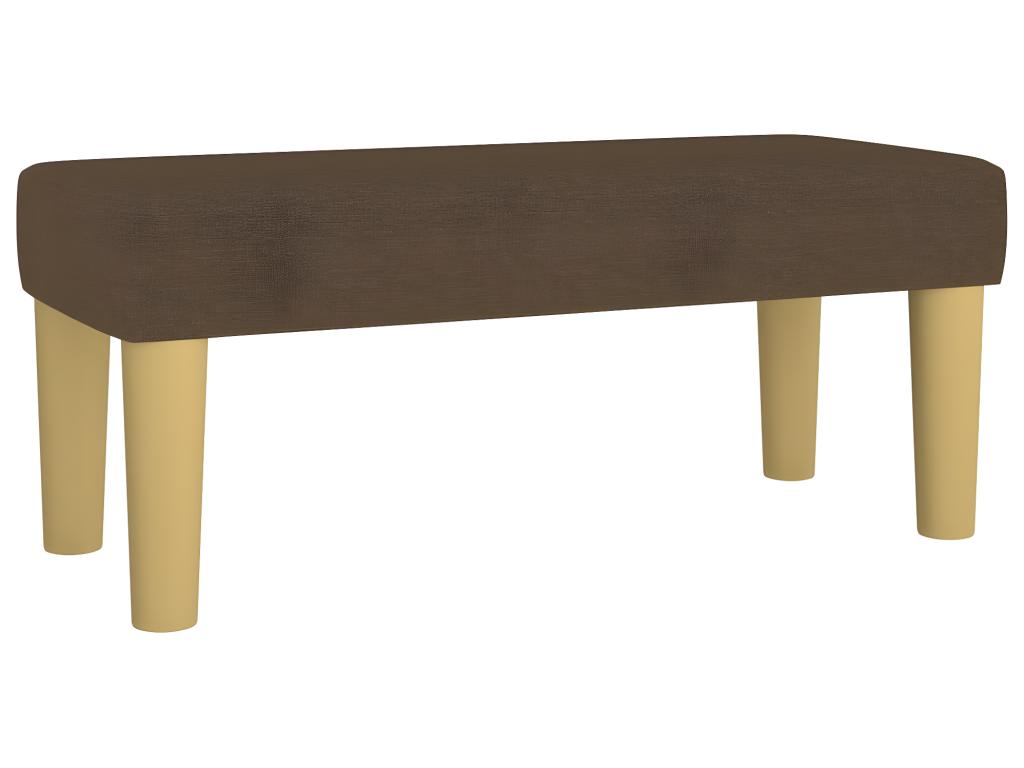 Banc en tissu marron, 70 x 30 x 30 cm