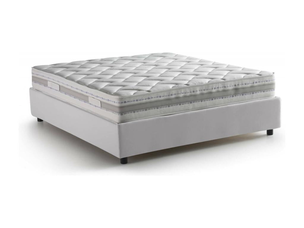 Matelas en cuir blanc, 140 x 190 cm
