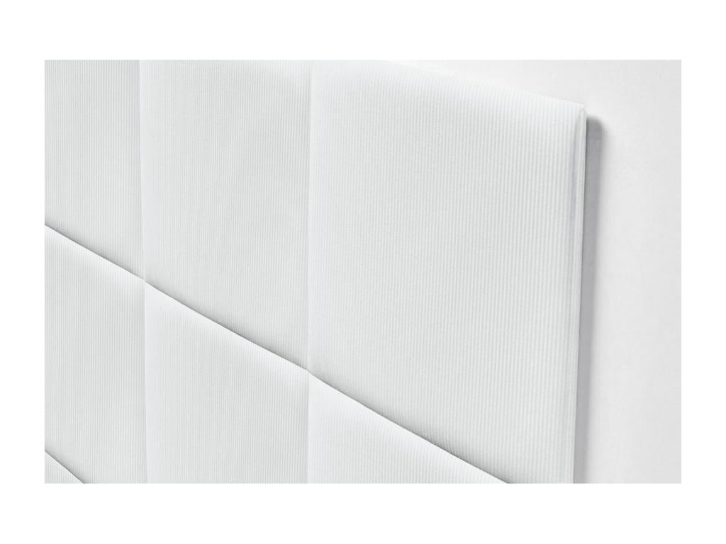 Lit en velours blanc