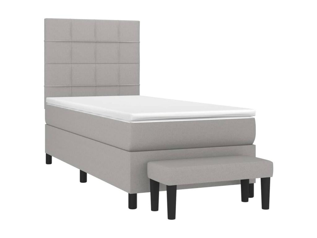 Matelas en tissu gris, 80 x 200 cm - dlz1766570896218