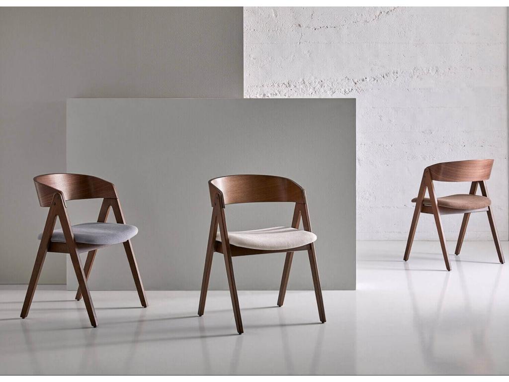 Chaise en tissu marron - dlz1766570335448