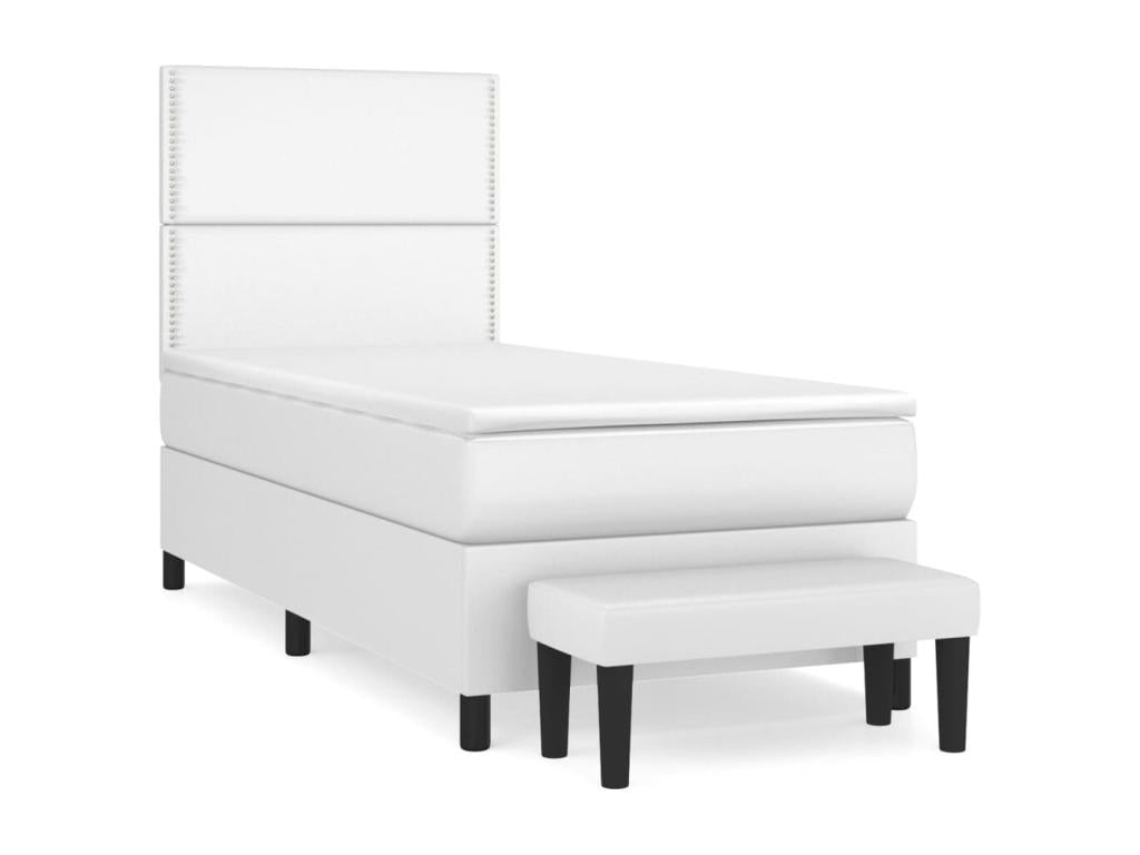 Matelas en similicuir blanc, 90 x 190 cm
