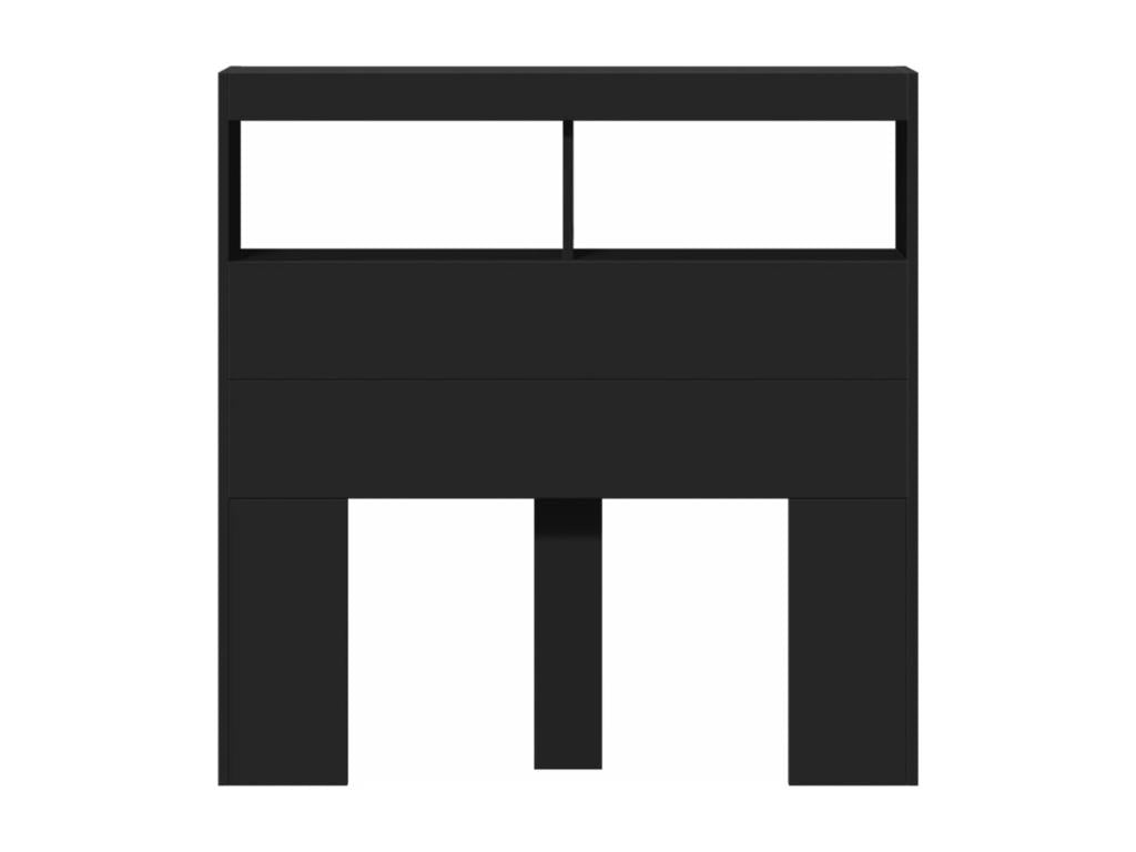 Lit noir, 100 x 17 x 102 cm