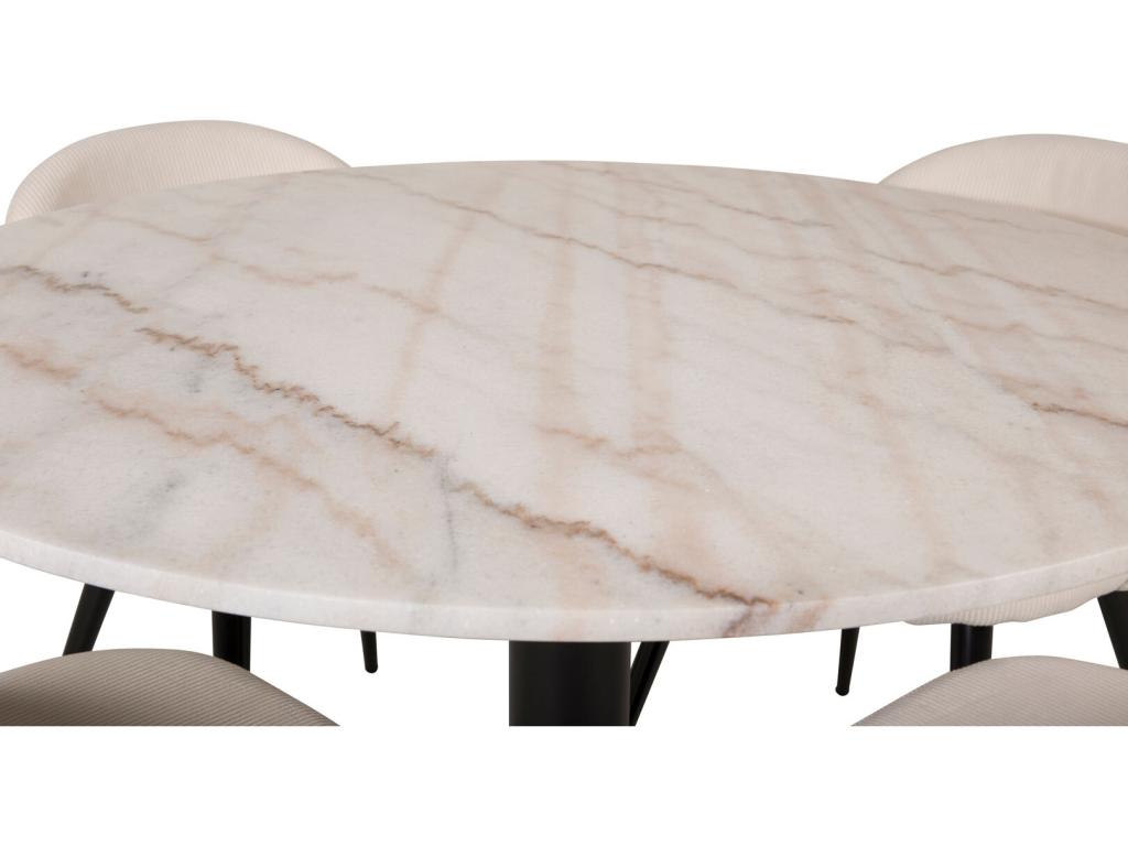 Table en velours beige