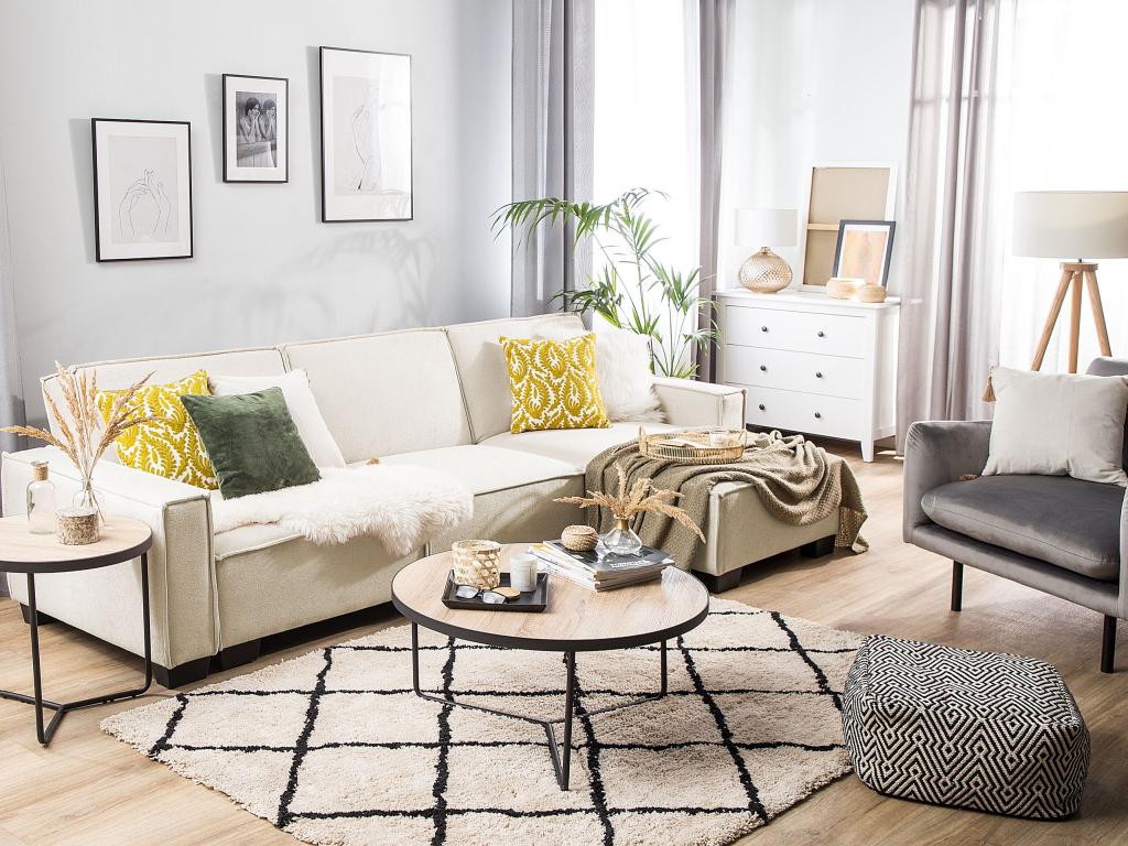 Canapé en tissu beige - dlz1766570763026