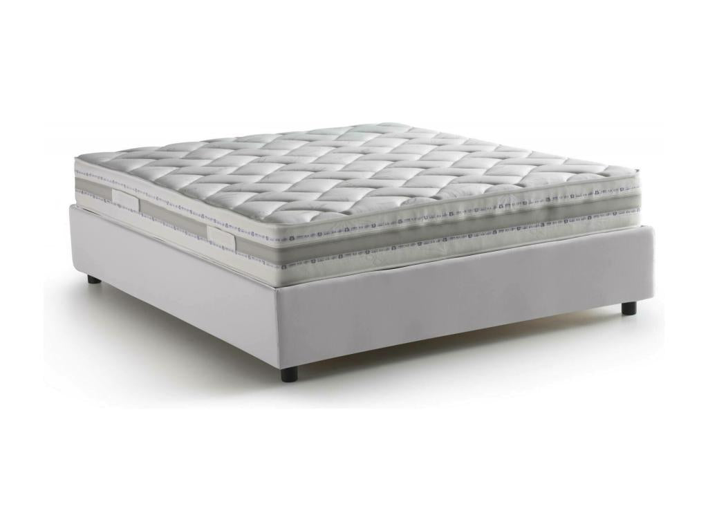 Matelas en cuir blanc, 140 x 190 cm