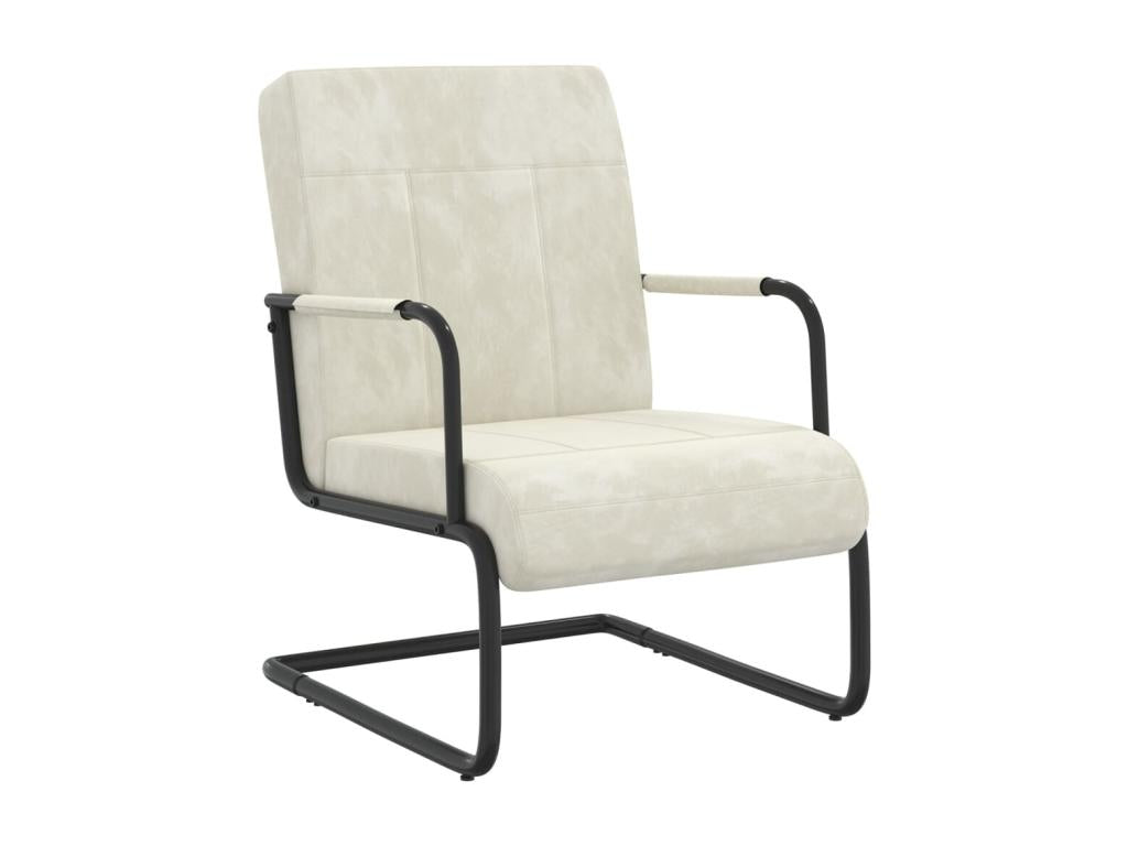 Fauteuil d'appoint en velours blanc