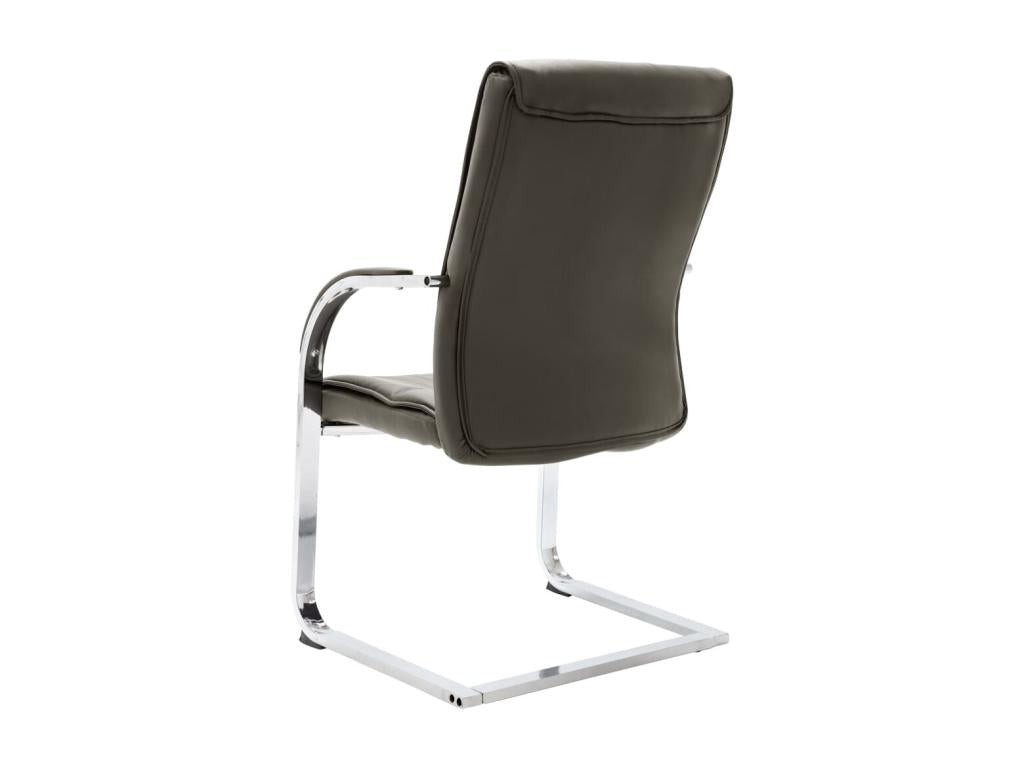 Fauteuil en similicuir gris