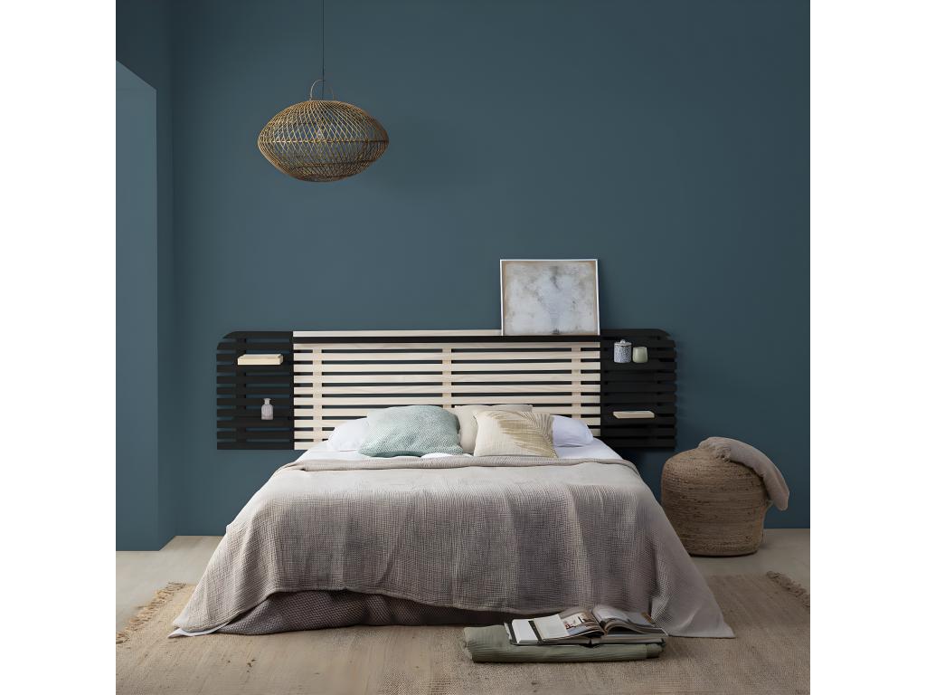 Lit en bois massif naturel