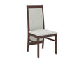 Chaise en tissu marron