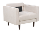 Fauteuil d'appoint en tissu beige