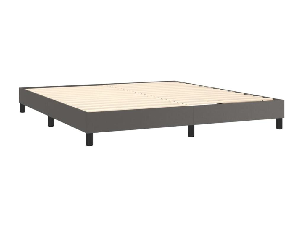 Matelas en similicuir gris, 160 x 200 cm