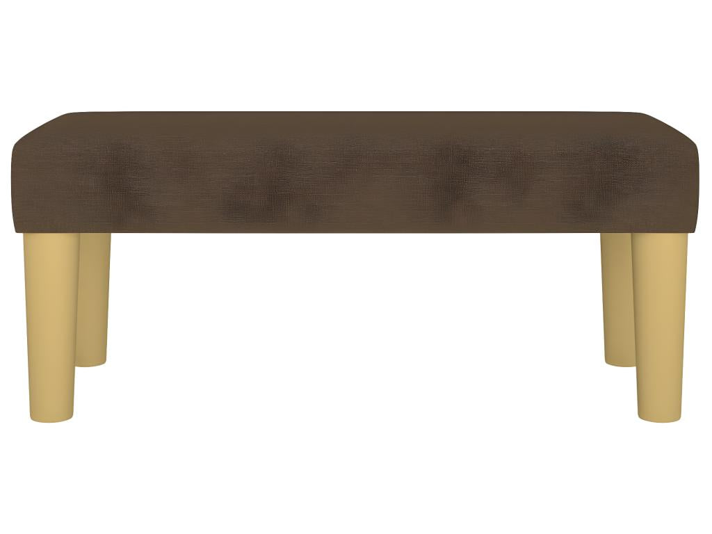 Banc en tissu marron, 70 x 30 x 30 cm
