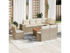 Ensemble de mobilier de jardin en résine tressée beige - dlz1766570433823