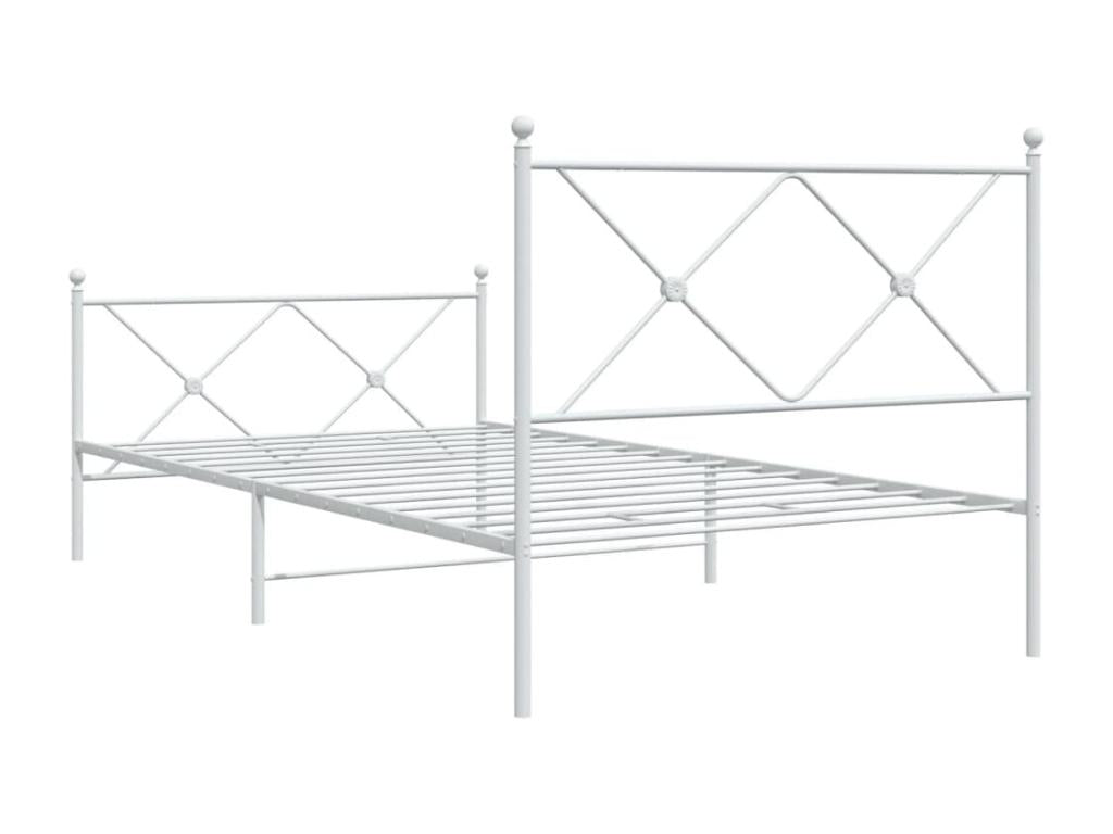 Matelas en métal blanc, 100 x 200 cm