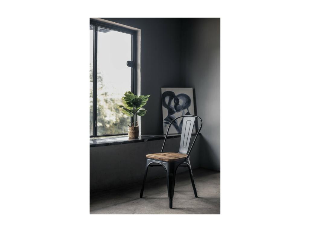 Chaise en métal noir - dlz1766570677564