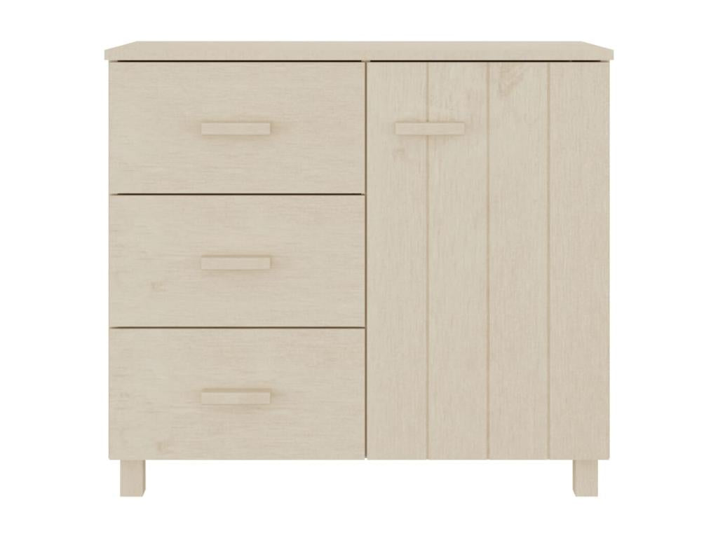 Buffet en bois massif marron, 90 x 40 x 80 cm