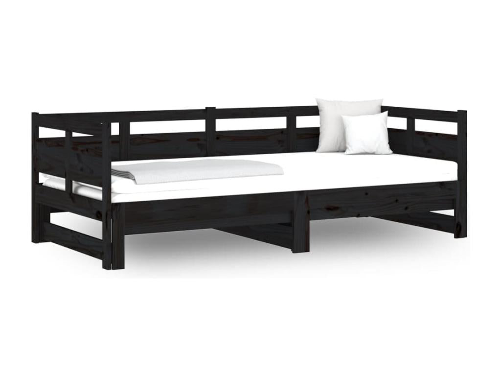 Matelas noir, 2 x 90 x 190 cm