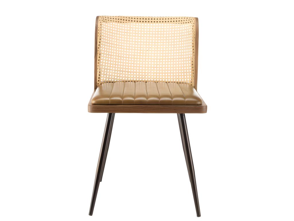 Matelas en cuir marron