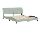 Matelas en velours gris, 160 x 200 cm