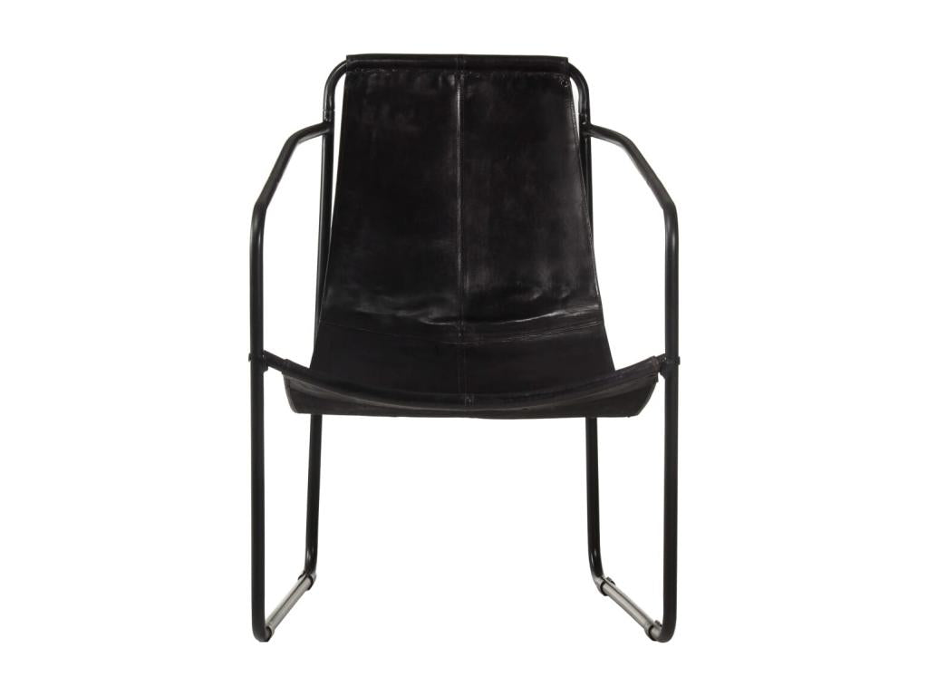 Fauteuil d'appoint en cuir noir