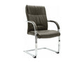 Fauteuil en similicuir gris