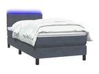 Matelas en velours gris, 90 x 210 cm